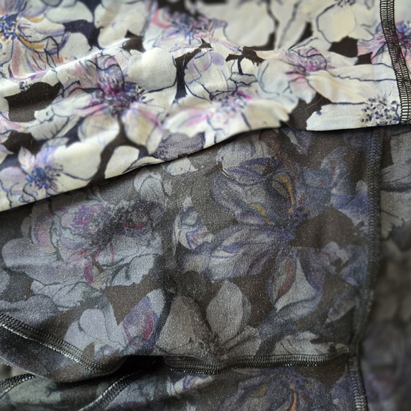 lululemon athletica Black and Purple Floral Leggings - Picture 3 of 4